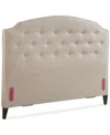 Macy's Aminah Upholstered King Headboard In Brown