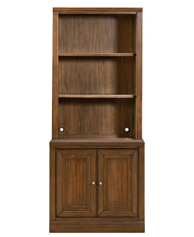 Macy's Amren 32" Wood 2 Door Base And Open Hutch In Brown