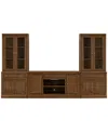 Macy's Amren 65" 2 Door Console And 2 Door Hutches With Drawers In Brown