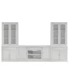 Macy's Amren 65" 2 Door Console And 2 Door Hutches With Drawers In White