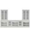 Macy's Amren 65" 2 Door Console And 2 Door Hutches With Open Base With Drawers In White