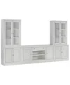 Macy's Amren 65" 2 Door Console With 2 Door Hutches And 2 Door Bases In White