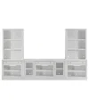 Macy's Amren 65" 2 Door Console With Open Hutches And Open Bases In White
