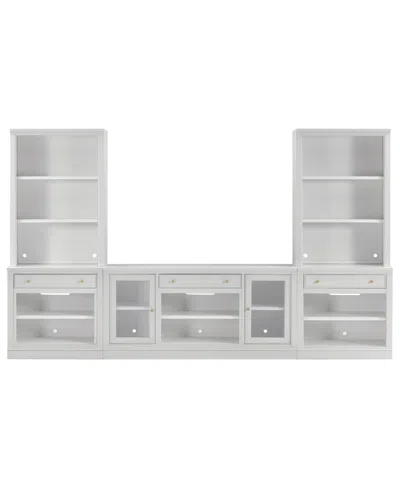 Macy's Amren 65" 2 Door Console With Open Hutches And Open Bases In White