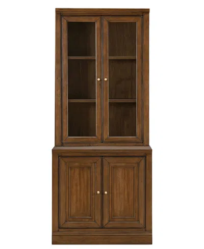 Macy's Amren Two-door Base & Two-door Hutch Set In Brown
