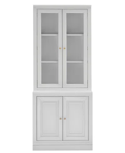 Macy's Amren Two-door Base & Two-door Hutch Set In Gray