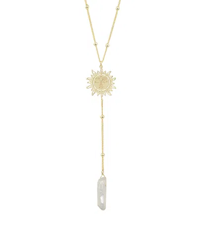 Macy's Aqua Or Aurora Borealis Quartz Sun Y-necklace