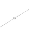 Macy's Aquamarine (1/5 Ct. T.w.) & Enamel Bead Link Bracelet In Sterling Silver (also In Additional Gemston In White Topaz