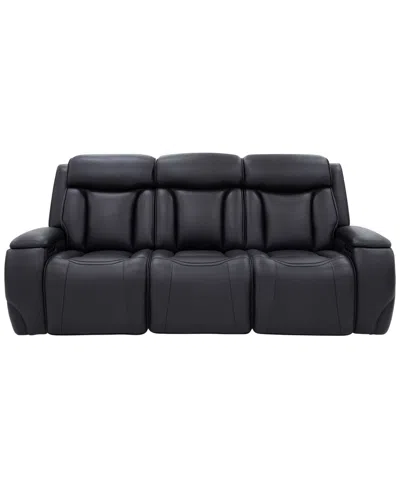 Macy's Aries Triple Power Zero Gravity Theater Sofa,  Exclusive In Black