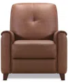 Macy's Ashlinn 35" Pushback Leather Recliner, Exclusively At  In Brown