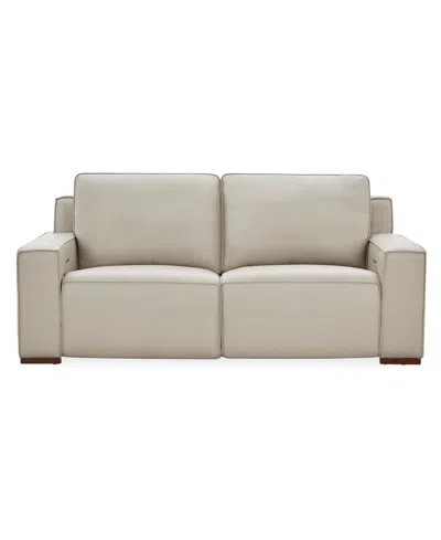 Macy's Aspen 2 Pm 2-piece Leather Sofa Set (laf Recliner, Raf Recliner),  Exclusive In Neutral