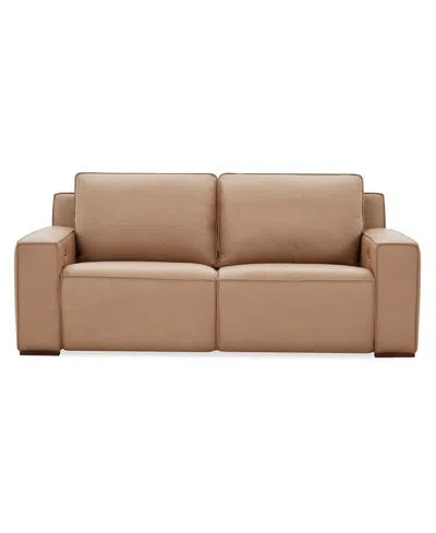 Macy's Aspen 2 Pm 2-piece Leather Sofa Set (laf Recliner, Raf Recliner),  Exclusive In Brown
