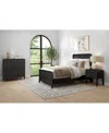Macy's Closeout! Assemblage 3pc Bedroom Set (twin Bed, Small Chest & Open Nightstand) In Black