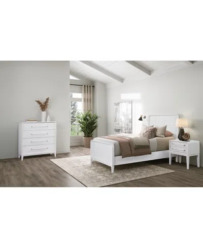 Macy's Closeout! Assemblage 3pc Bedroom Set (full Bed, Small Chest & Open Nightstand) In White