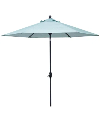 Macy's Astaire Outdoor 11' Umbrella + Umbrella Base, Created For  In Spa Light Blue