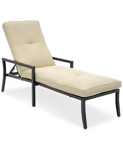 Macy's Astaire Outdoor Chaise, Created For  In Yellow