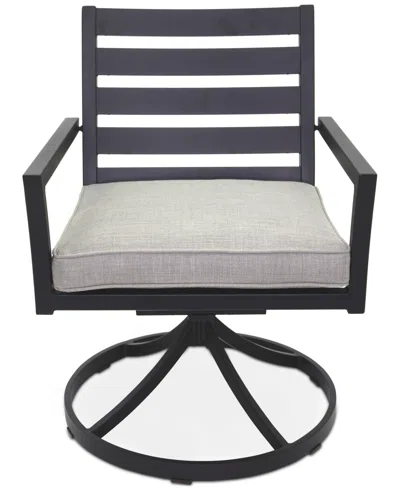 Macy's Astaire Outdoor Swivel Chair, Created For , Created For  In Black