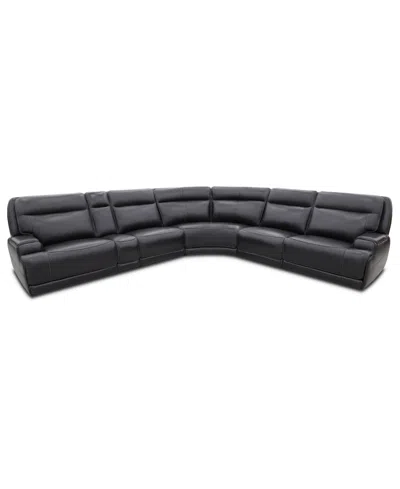 Macy's Atlas 6-piece Triple Power Zero Gravity Recliner,  Exclusive In Black