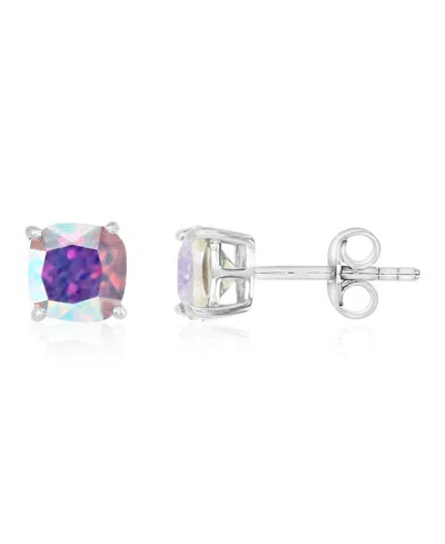 Macy's Aurora Borealis Cubic Zirconia Solitaire Stud Earrings In Multi