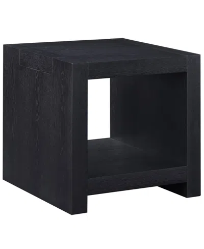 Macy's Axel 24" Acacia Veneer Square End Table In Black