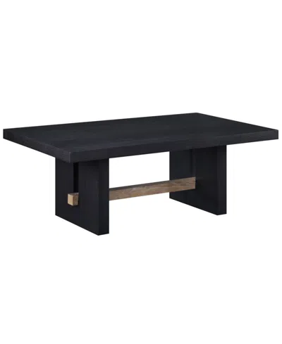 Macy's Axel 48" Acacia Veneer Rectangle Coffee Table In Black