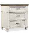 Macy's Axis 2-drawer Nightstand In Ivory