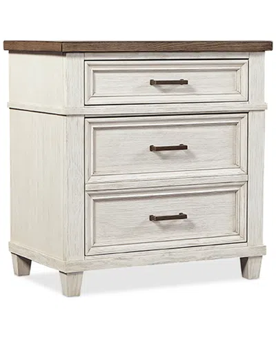 Macy's Axis 2-drawer Nightstand In Ivory