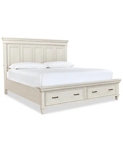 Macy's Axis California King Storage Bed In Ivory