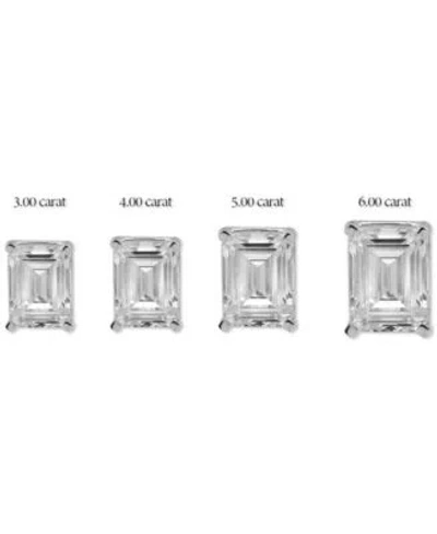 Macy's Badgley Mischka Certified Lab Grown Diamond Emerald Cut Stud Earring Collection In 14k Gold In White Gold