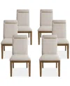 Macy's Baleigh 6-pc. Chair Set In Neutral