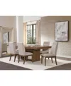 Macy's Baleigh 7-pc. Dining Set (table & 6 Side Chairs) In Brown