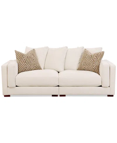 Macy's Barlien 2-pc. Modular Fabric Sofa, Created For  In Ivory