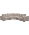Macy's Barlien 4-pc. Modular Fabric Sectional, Created For  In Oatmeal