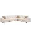 Macy's Barlien 6-pc. Modular Fabric Sectional, Created For  In Ivory