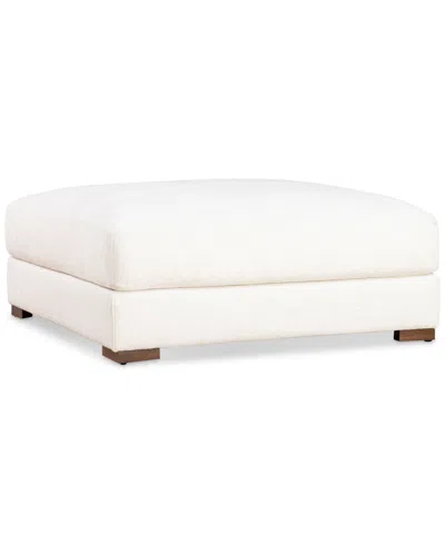 Macy's Barlien Fabric Ottoman, Created For  In White
