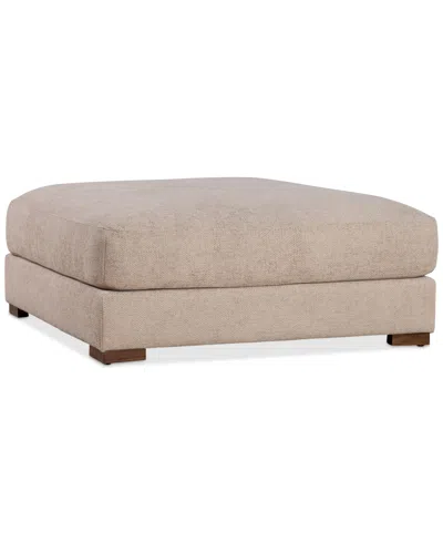 Macy's Barlien Fabric Ottoman, Created For  In Oatmeal