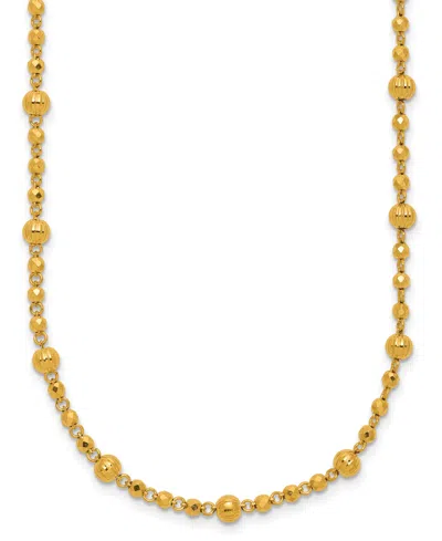 Macy's Beaded Chain Necklace In 24k Yellow Gold