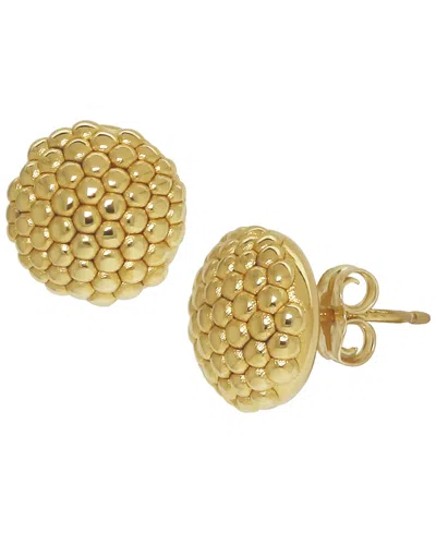 Macy's Beaded Stud Earrings In 14k Yellow Gold
