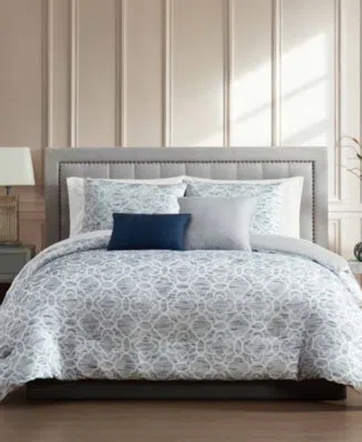 Macy's Macys Benton Geometric 9 Pc. Comforter Sets In Gray