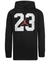 Macy's Big Boys Hooded Long Sleeve Graphic Tee In Black