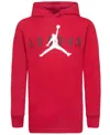 Macy's Big Boys Hooded Long Sleeve Graphic Tee In Gym Red