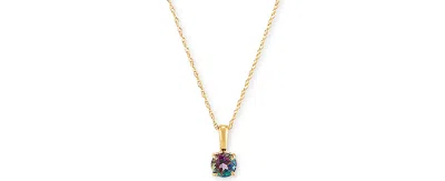 Macy's Birthstone 18" Pendant Necklace In 14k Gold Or 14k White Gold In Mystic Topaz