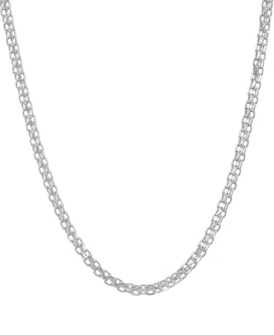 Macy's Bismark Chain 18" Necklace In 14k White Gold