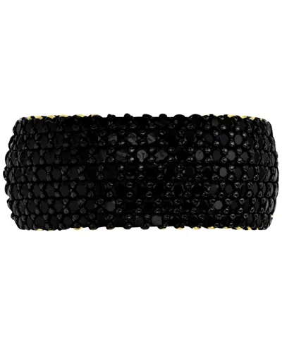 Macy's Black Cubic Zirconia Pave Wide Seven Row Statement Ring (also In White Cubic Zirconia)