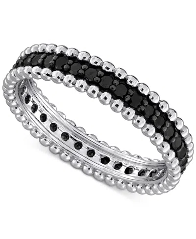 Macy's Black Diamond Eternity Band (1/2 Ct. T.w.) In 14k White Or Yellow Gold In Silver