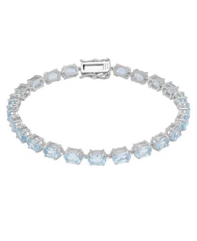 Macy's Blue Topaz (13.11 Ct. T.w.) Bracelet In Sterling Silver
