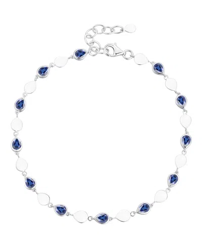 Macy's Blue Topaz (2-1/5 Ct. T.w.) Luna Bracelet In Sterling Silver (also Available In Multi-stones) In Neutral