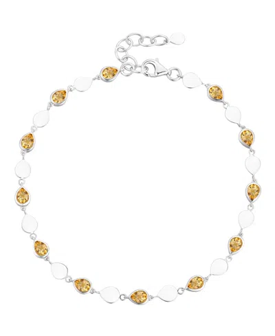 Macy's Blue Topaz (2-1/5 Ct. T.w.) Luna Bracelet In Sterling Silver (also Available In Multi-stones) In White