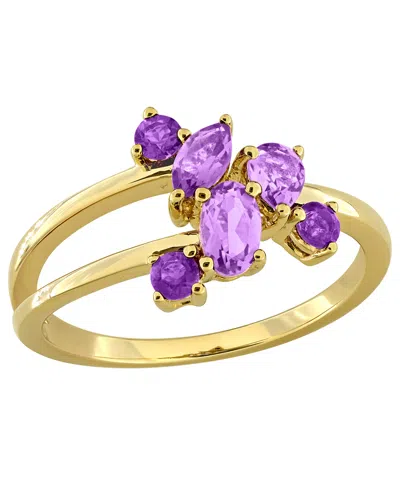 Macy's Blue Topaz (5/8 Ct. T.w.) Ring In Sterling Silver (also Available In Amethyst) In Gold