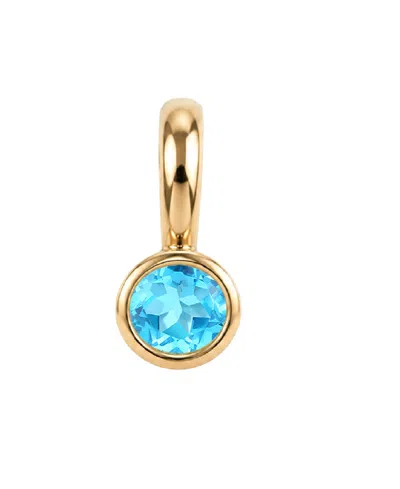 Macy's Blue Topaz Pendant (1/10 Ct. T.w.) In 14k Gold